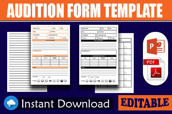 Audition Sheet Template